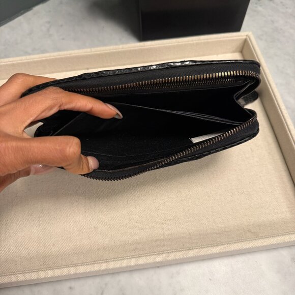 *Ultra Rare* Bottega Veneta Python & Intrecciato Nappa Leather Zip Around Wallet - Picture 15 of 16